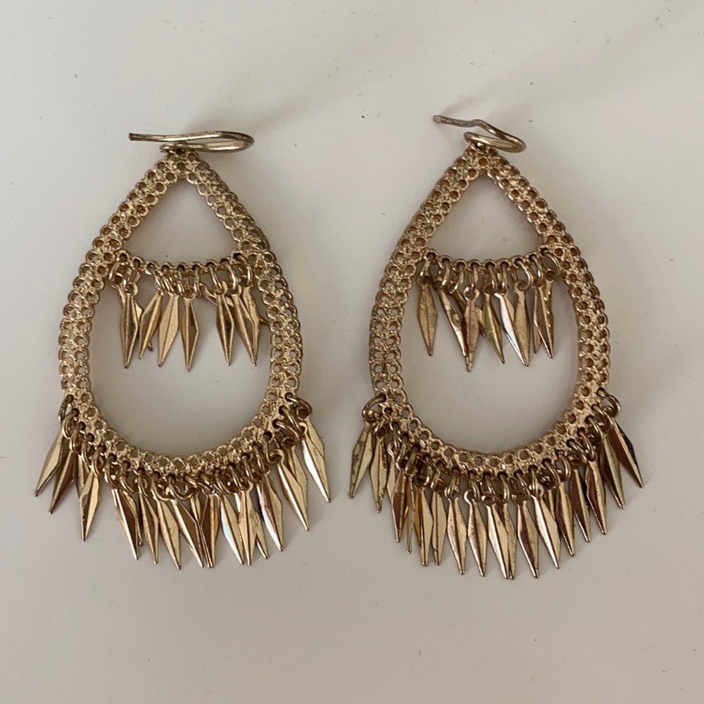 Gold chandelier earrings
